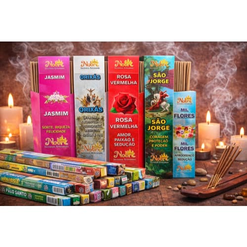 Incenso com 25 Caixas (c/8 varetas) Aromas Variados Perfeito para Meditação e Ambiente
