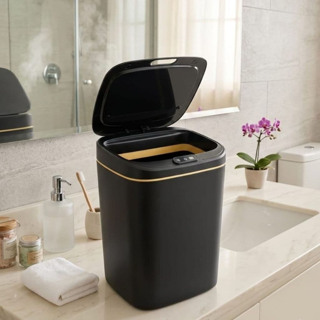 Lixeira Inteligente 16L com Sensor Automático Banheiro Cozinha