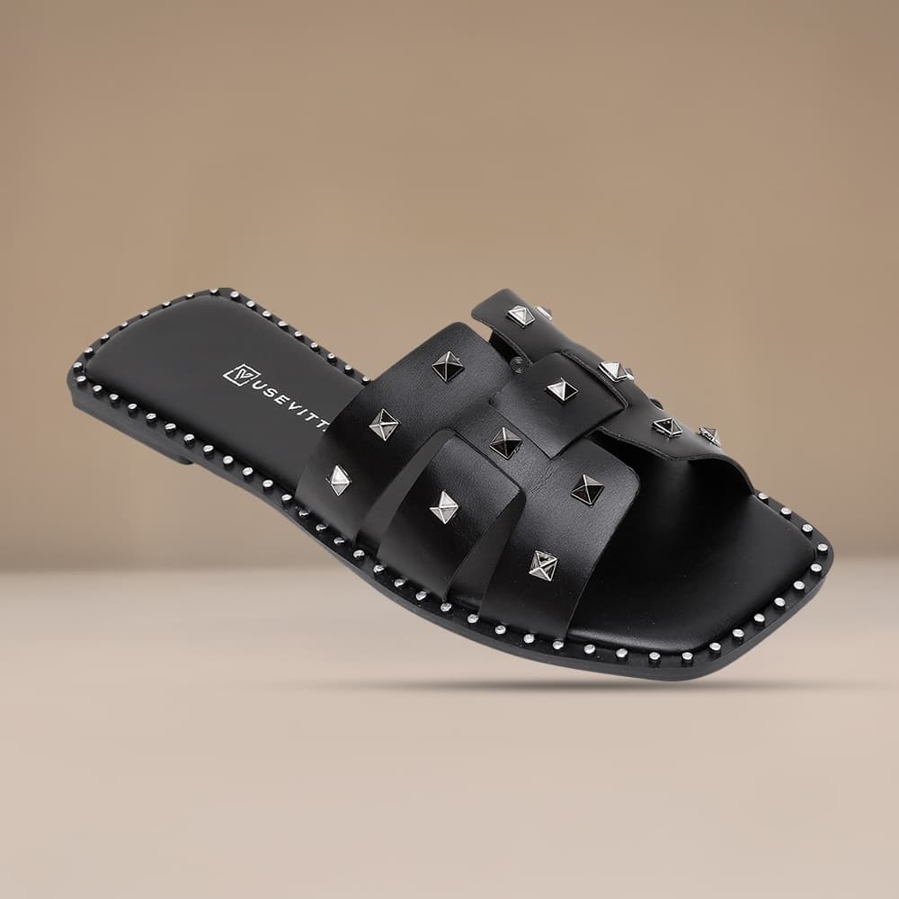 Rasteira Feminina Vittal Ananda Detalhes Metálicos