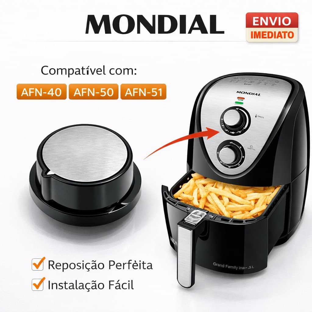 Botão Fritadeira panela Mondial AFN-40 / AFN-50 / AFN-51 Timer e Temperatura Original
