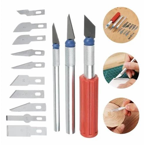 Kit Estilete Bisturi de Precisão 16 Peças com Estojo Magnético – Artesanato, Modelismo e Corte