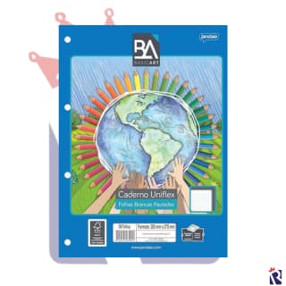 REFIL PARA CADERNO ARGOLADO FICHÁRIO - JANDAIA 80 FOLHAS 20 X 27