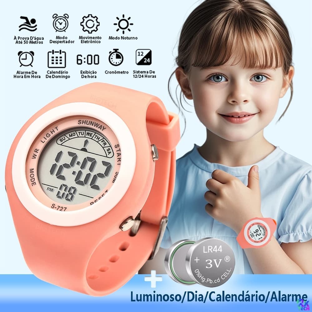 Relógios Infantil Feminino A Prova D'água Relógio Digital Infantils Menina Relogi Esportivo