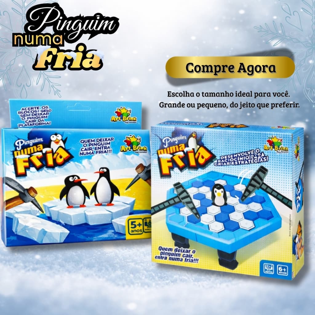 Jogo Quebra Gelo Pinguim Brinquedo Interativo Educativo Criança Família Mesa Martelo Blocos Diversão