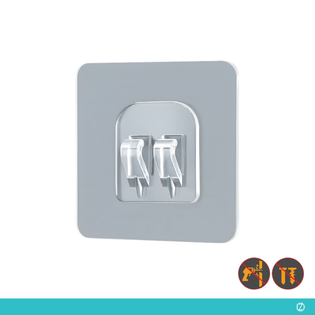 Suporte Gancho Para Prateleira de Encaixe Banheiro Cozinha Cesto Auto-Adesivo Transparente Reposição