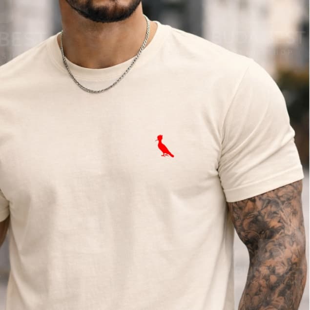 Camiseta Masculina Verde Premium Minimalista Algodão Conforto Luxo Casual Top