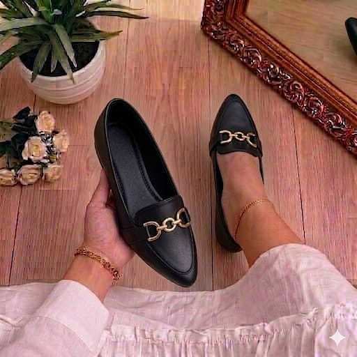 sapatilha feminina mocassim preta bico fino sapato moda mocassins