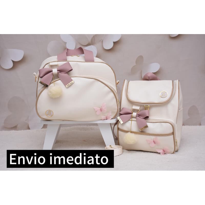 Kit Bolsa Maternidade Luxo 2 Peças Mala + Mochila Térmica Impermeável Envio Imediato