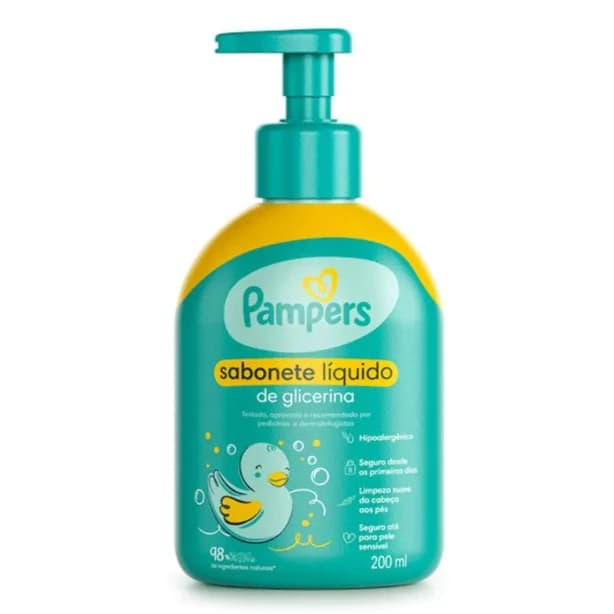 Sabonete Líquido de Glicerina Pampers 200ml