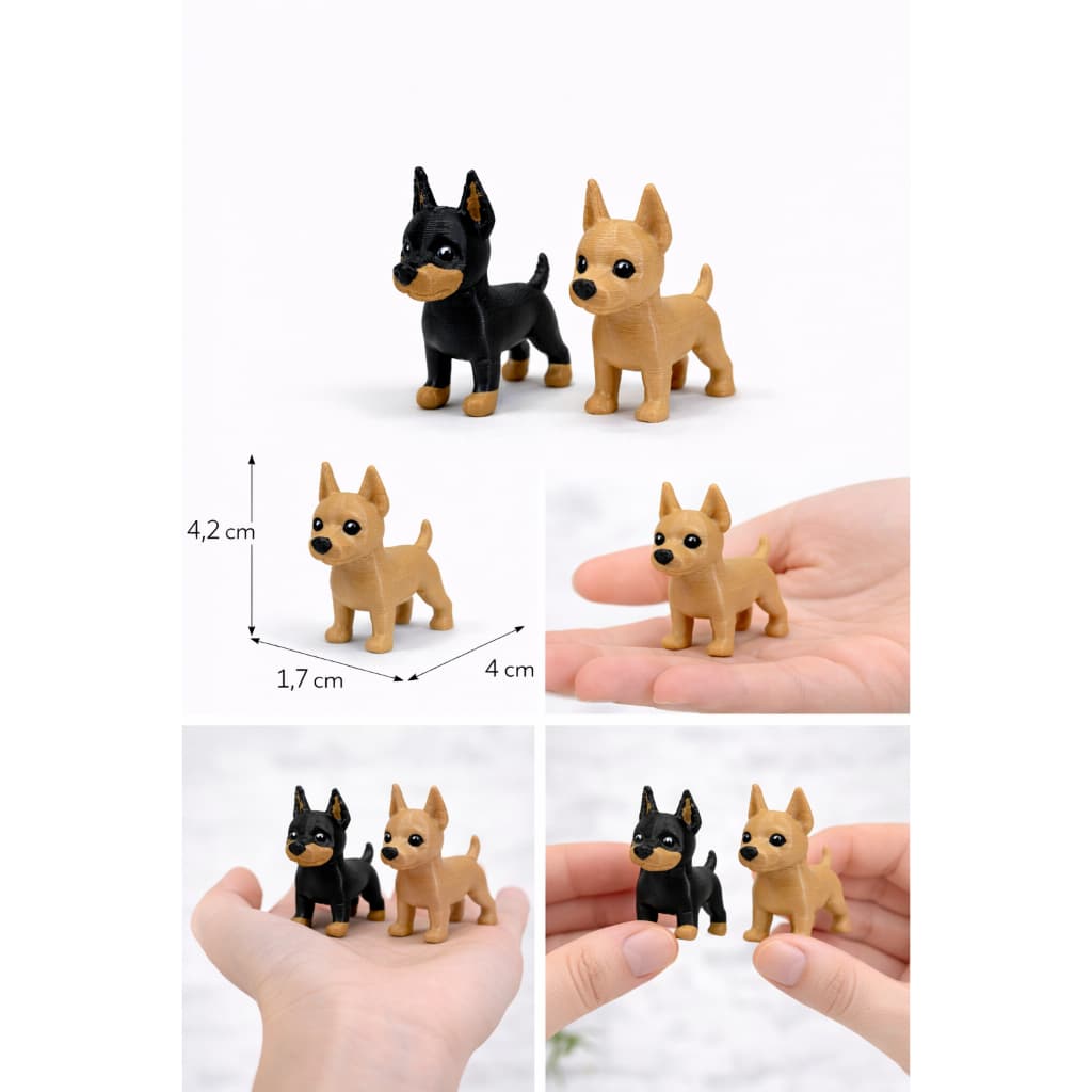 Pinscher em Miniatura - Cachorro Fofinho - Seu Pet em Miniatura - Decoração ou Chaveiro