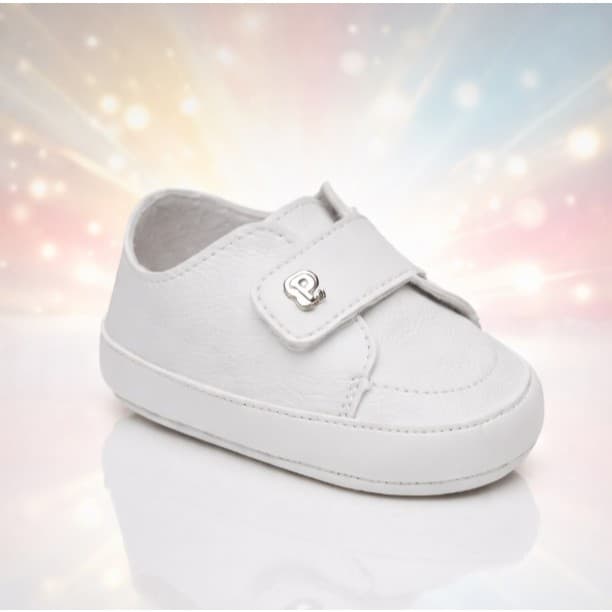 Sapato Social Unissex Bebê Para Batizado Pimpolho No Branco Fase 1
