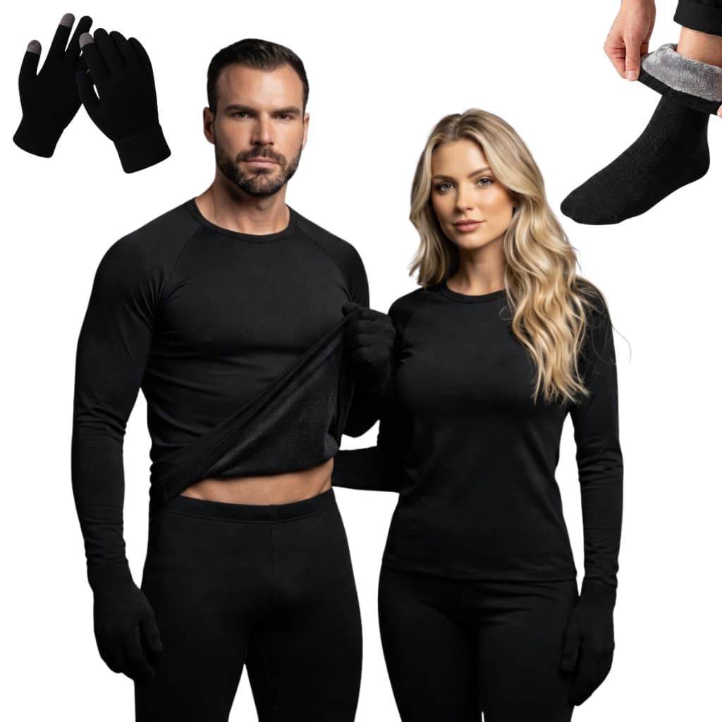 Kit De Frio ( Conjunto Segunda Pele Térmico + Meia + Luva )