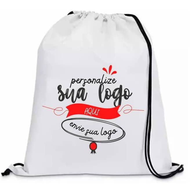 Mochila Saco Personalizada com sua logomarca ou estampa (30x40)