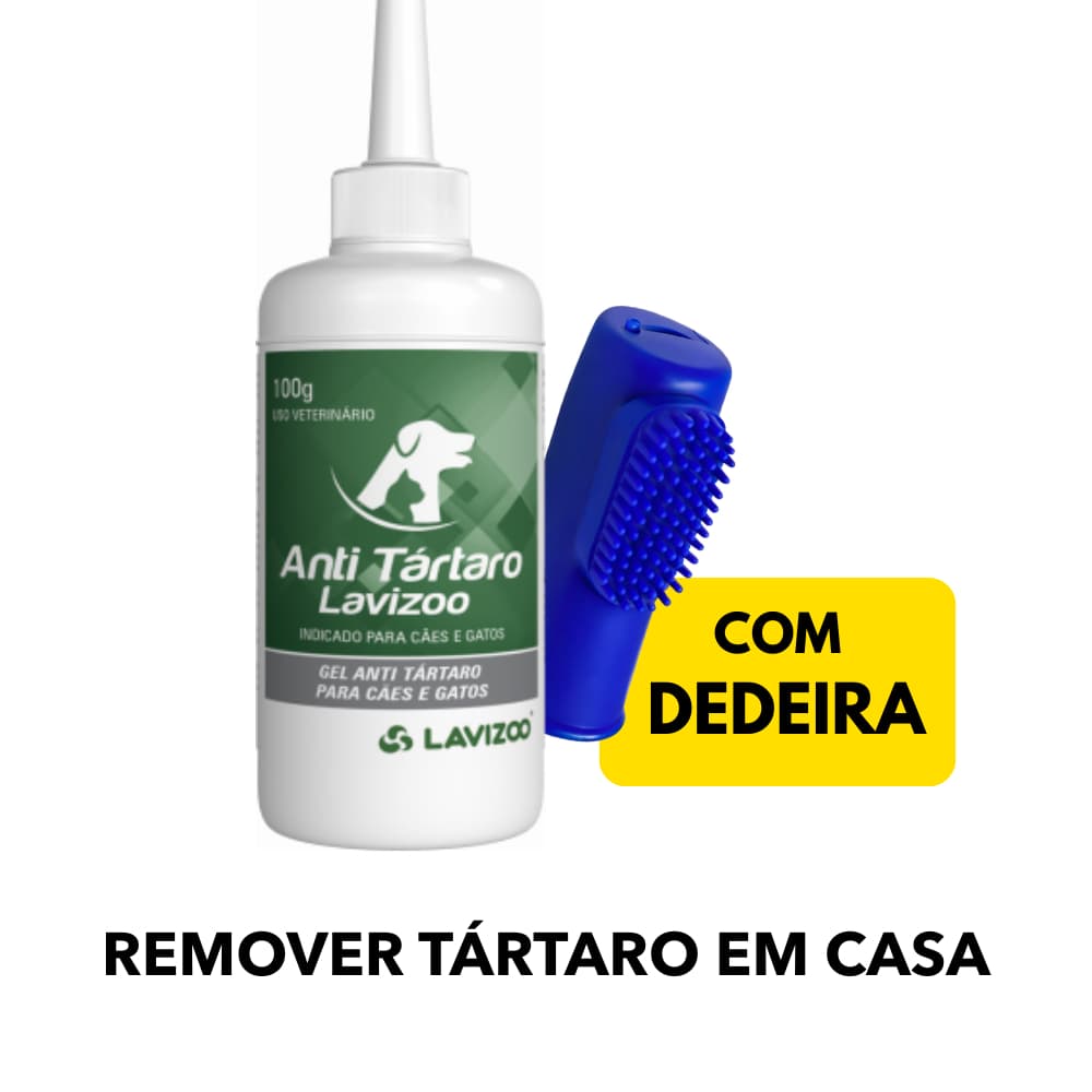 Anti Tártaro Lavizoo 100g para Cães e Gatos com Dedeira | Ideal para quem nunca usou