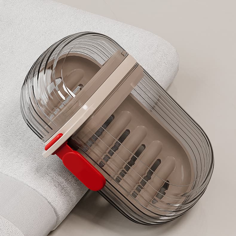 Saboneteira Portátil para Viagem com Escorredor e Tampa Impermeável