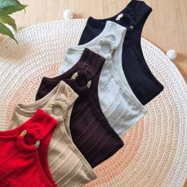 Cropeds Femenino RIBANA PREMIUN Con Bojo,Con Detalhe Argolha,Estiloso -Confortavel e Elegante