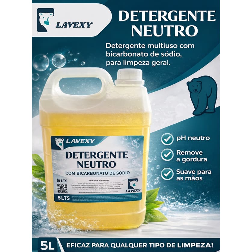 Detergente Neutro Desengordurante com Bicarbonato de Sódio