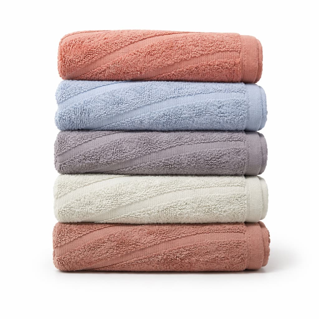 Kit 5 Toalhas de Piso Gaia Luxo Hotel Pousada Spa Tapete Felpudo Gramatura Alta 680g Geométrico