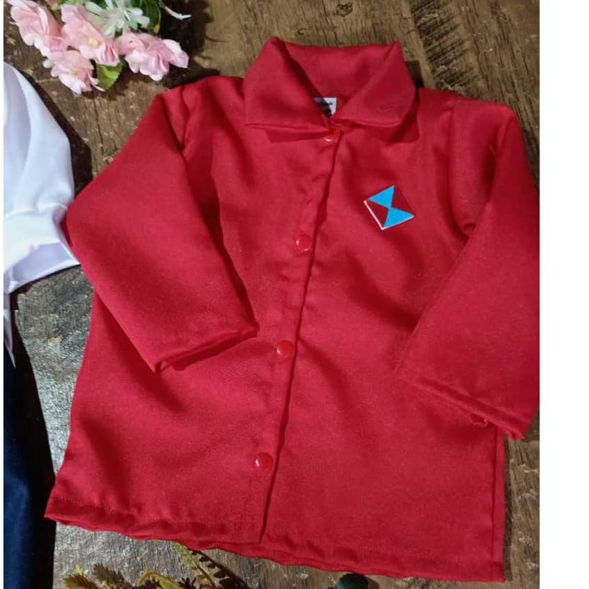 Casaco RBD Infantil Vermelho com Botões de Pressão