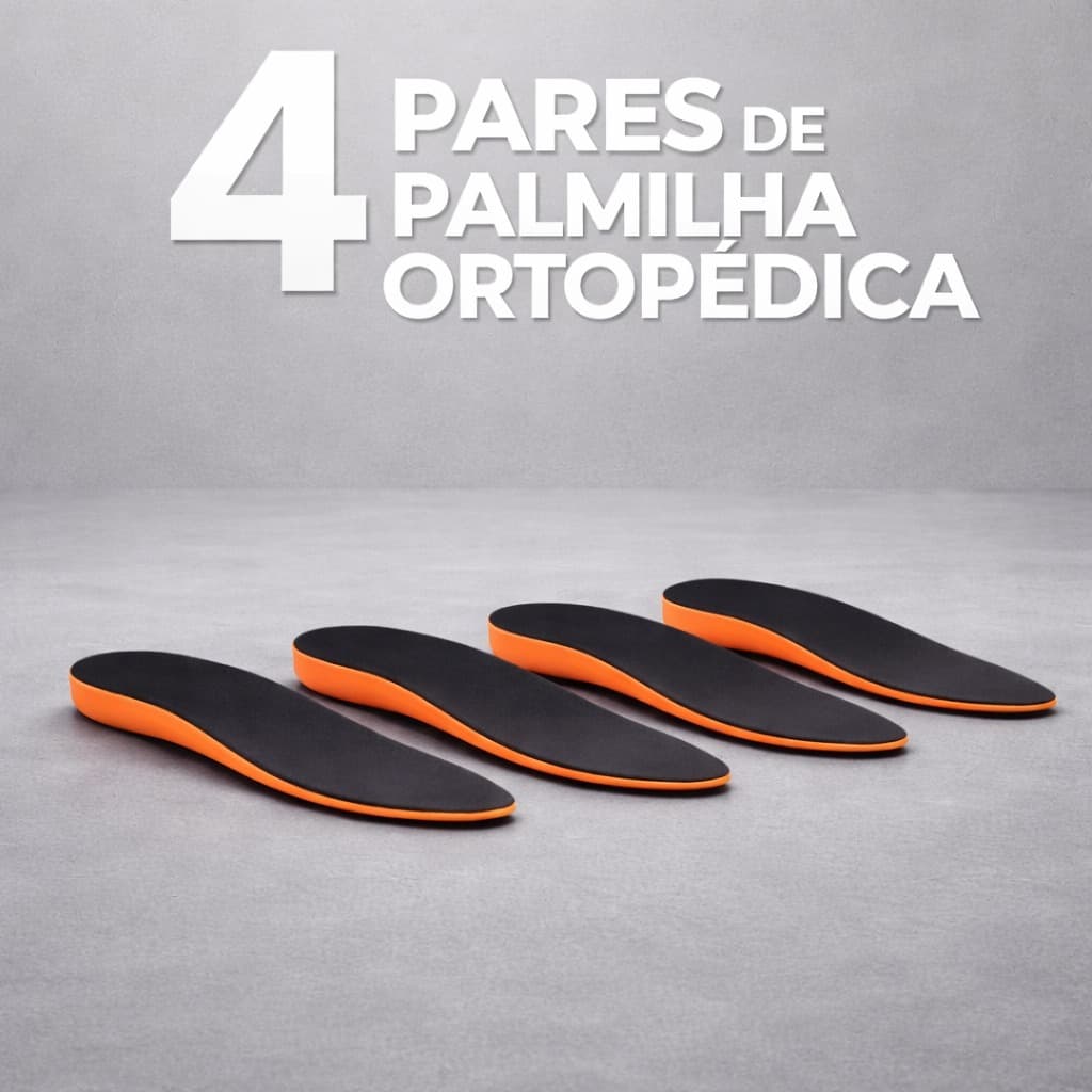 Kit 4 Pares Palmilha Gel Confortável Anatómica Dores nos Pés Macia Dia A Dia Anti Impacto P.U Original