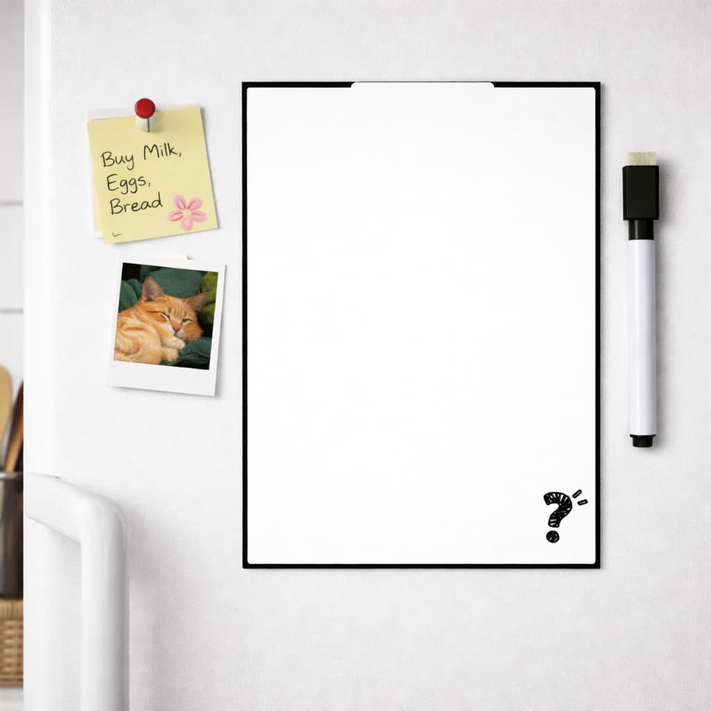 Imã de Geladeira Lousa Magnética Planner de Anotações + Caneta Quadro Branco com Apagador e Imã Papelaria