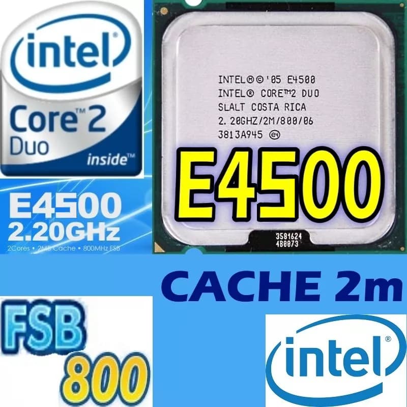 processador intel core 2 duo dual core e4500 skt 775