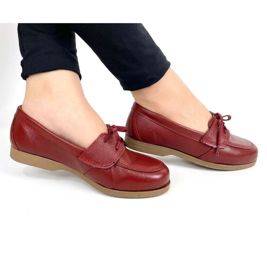 Sapato Coyote Feminino Casual e Colegial com Cadarço - Couro Legítimo