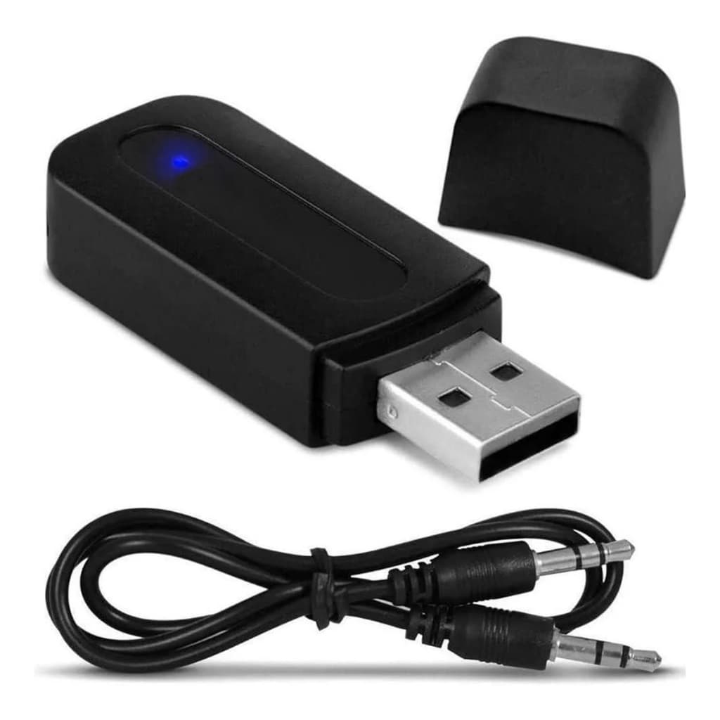Adaptador Receptor Bluetooth USB Stereo 2.1 + P2 Áudio 3.5mm