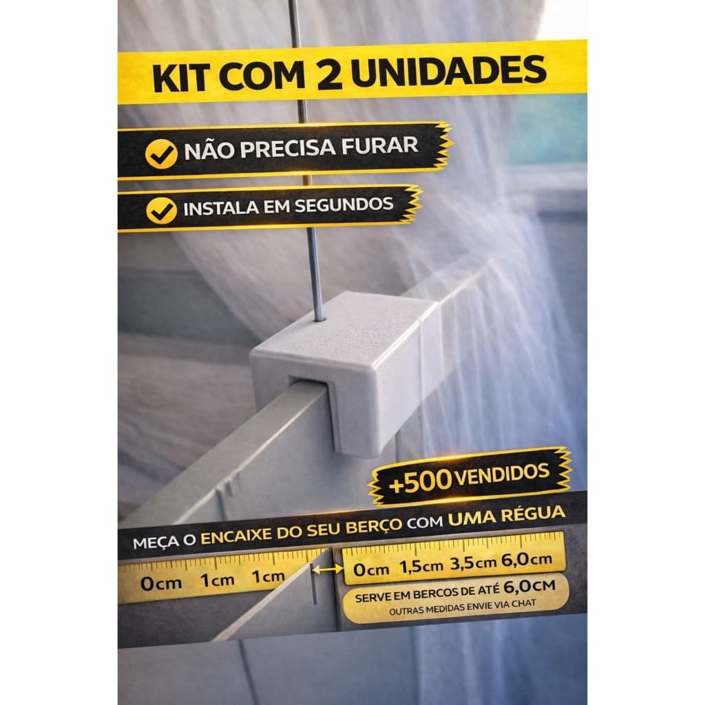 Adaptador para Haste de Mosquiteiro 3D – Fácil Instalação