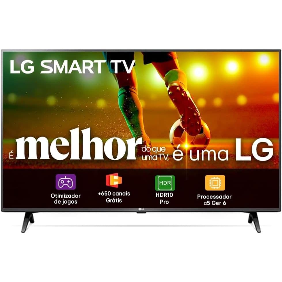 Smart TV LG 43"Full HD, Processador A5 Ger6, AI, Alexa e webOS 23 - 43LR6700PSA