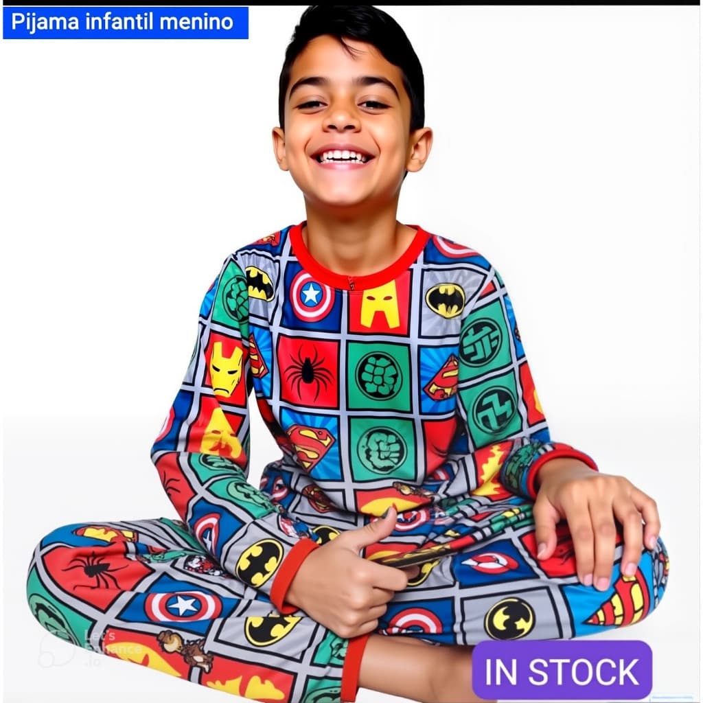 CONJUNTO PIJAMA INFANTIL MENINO CALÇA LONGA marvel super heróis inverno homem aranha Noites de Sono.