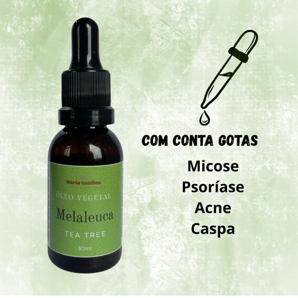 Óleo de Melaleuca 30ml 100% Puro Feridas Coceiras Acne Fungos Vegetal