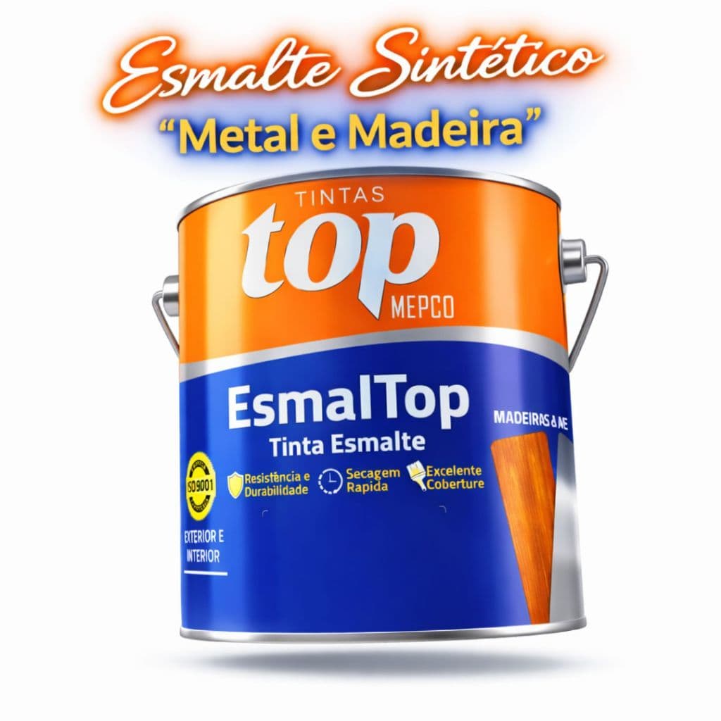 Tinta Para Metal e Madeira - Esmalte Sintético Base Solvente  - 900ml