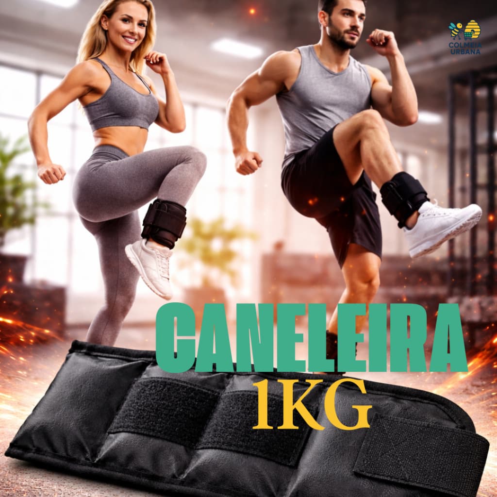 Caneleira de Peso 1kg Treino de Perna Profissional Academia Tornozeleira Fitness Par