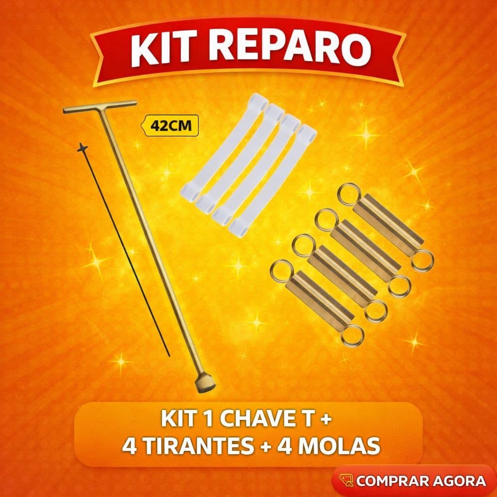 Chave T ou 4 Molas Vara de Suspensão ou 4 Tirante Estabilizador para maquina de lavar Eletrolux