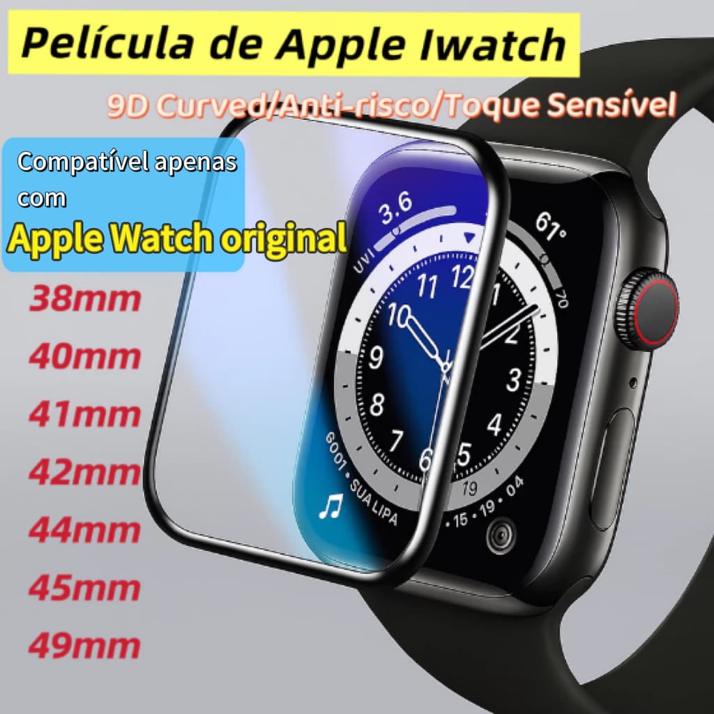 PELÍCULA IWATCH 38 40 41 42 44 45 46 49mm Series 10 42 46mm Anti Shock Arranhão À Prova D'água Proteção P/ Smartwatch