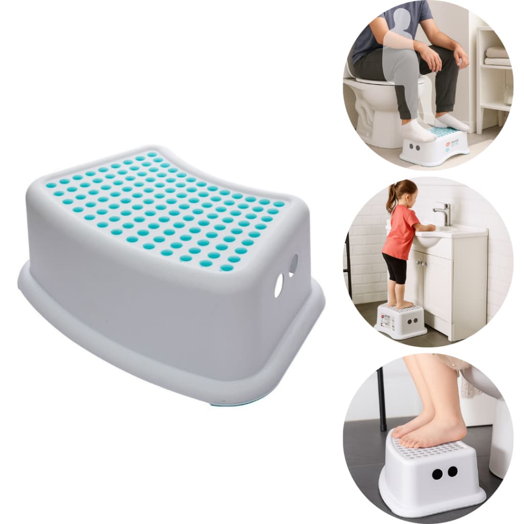 Banquinho Degrau Apoio Para Pés Banheiro Antiderrapante