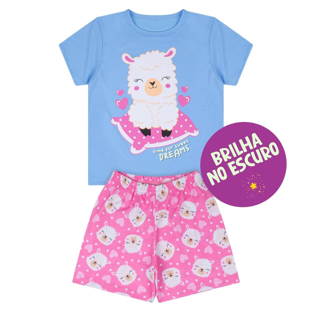 Pijama Infantil Menina AZUL -MMODA