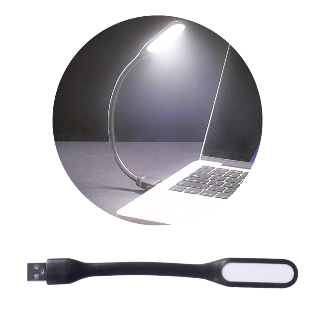 Kit 3 Und Luminaria Led Noturna Usb PC Notebook Portatil Iluminacao Moderna Flexivel Ambiente