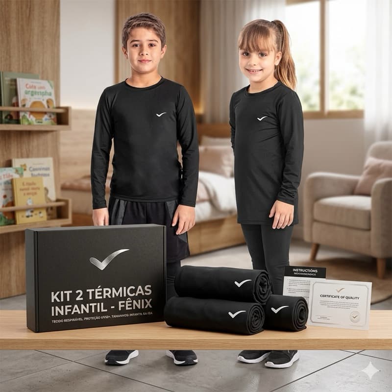 2 Camisas Térmicas UV Infantil fenix