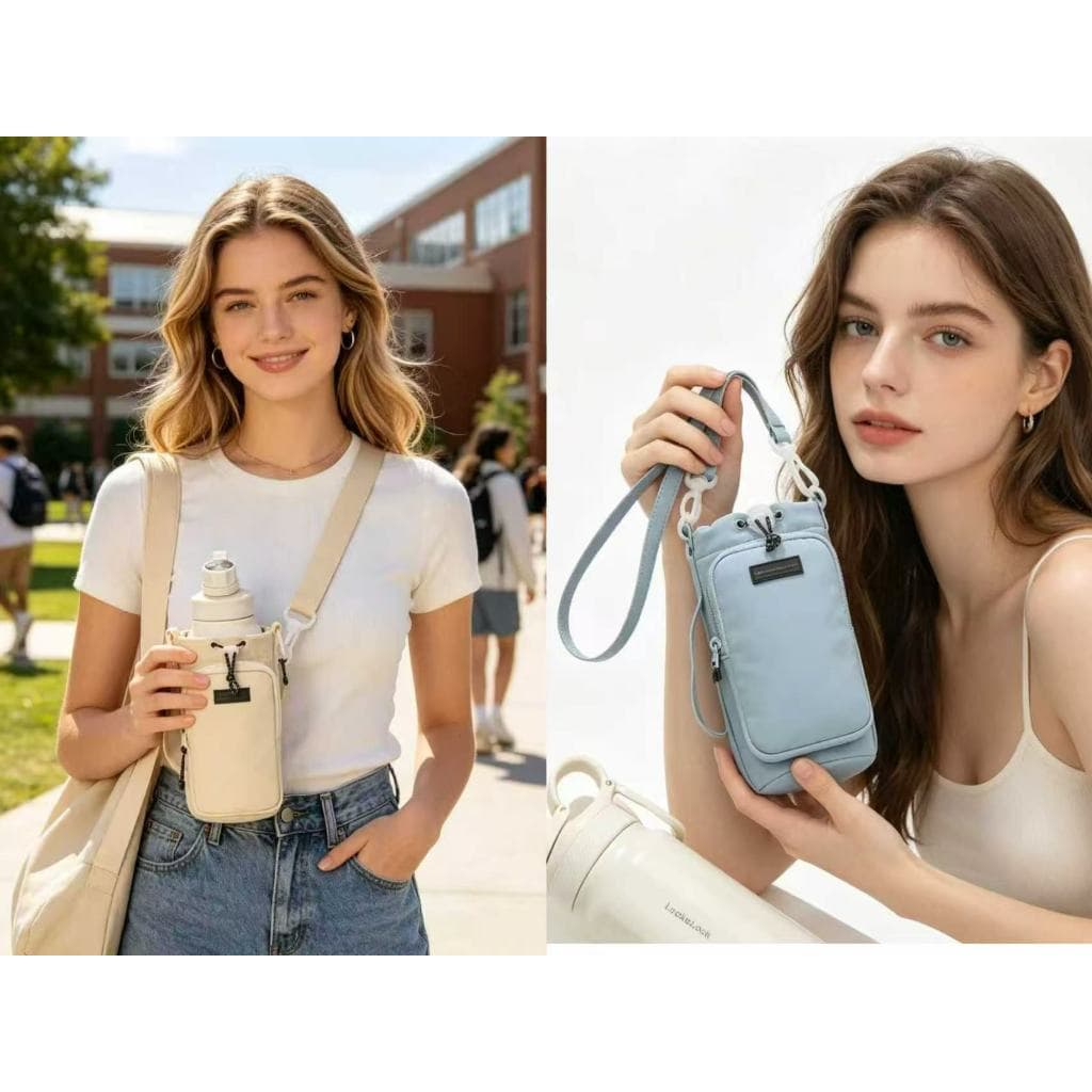 Bolsa Transversal Ar Livre Para Garrafa de Água Ideal para Aventuras