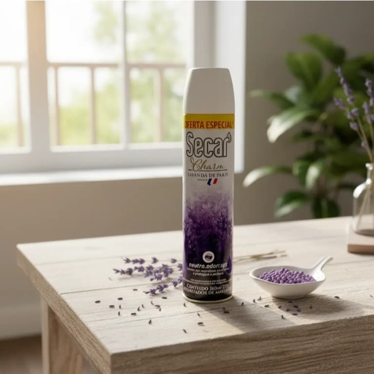 Odorizador de Ar Secar Charm Lavanda de Paris 360ml – Elimina Odores e Prolonga a Perfumação