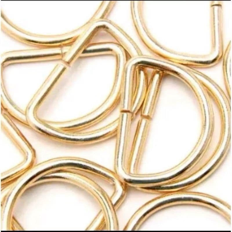 200 Peças Meia Argola Metal Premium 20mm Bolsas Artesantos Mochila e Geral