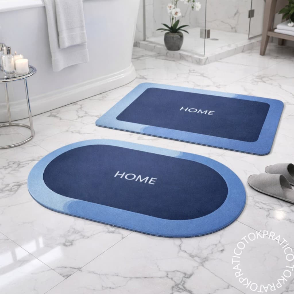 Tapete Banheiro Antiderrapante  Super Absorvente de Secagem Rápida  Banheiro