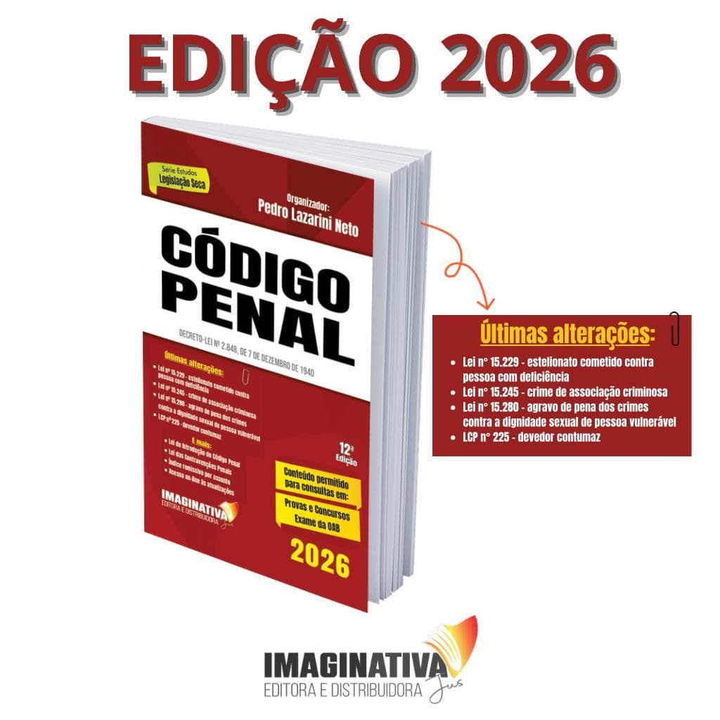 Código Penal 2026 - 12ª Edição |  Atualizado