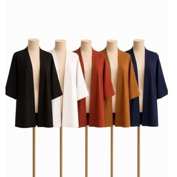 Kimono Cardigam Feminino manga 3/4 Soltinho Viscose Blogueirinha Terceira Peça  - Meia Estação e Verão 100% viscose