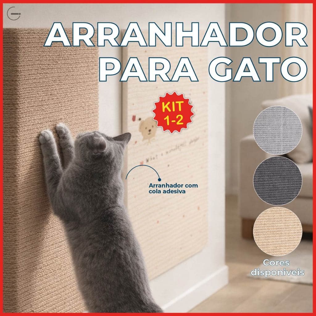 Arranhandor para Gatos Adesivo Protetor Sofá Carpete  30x60cm