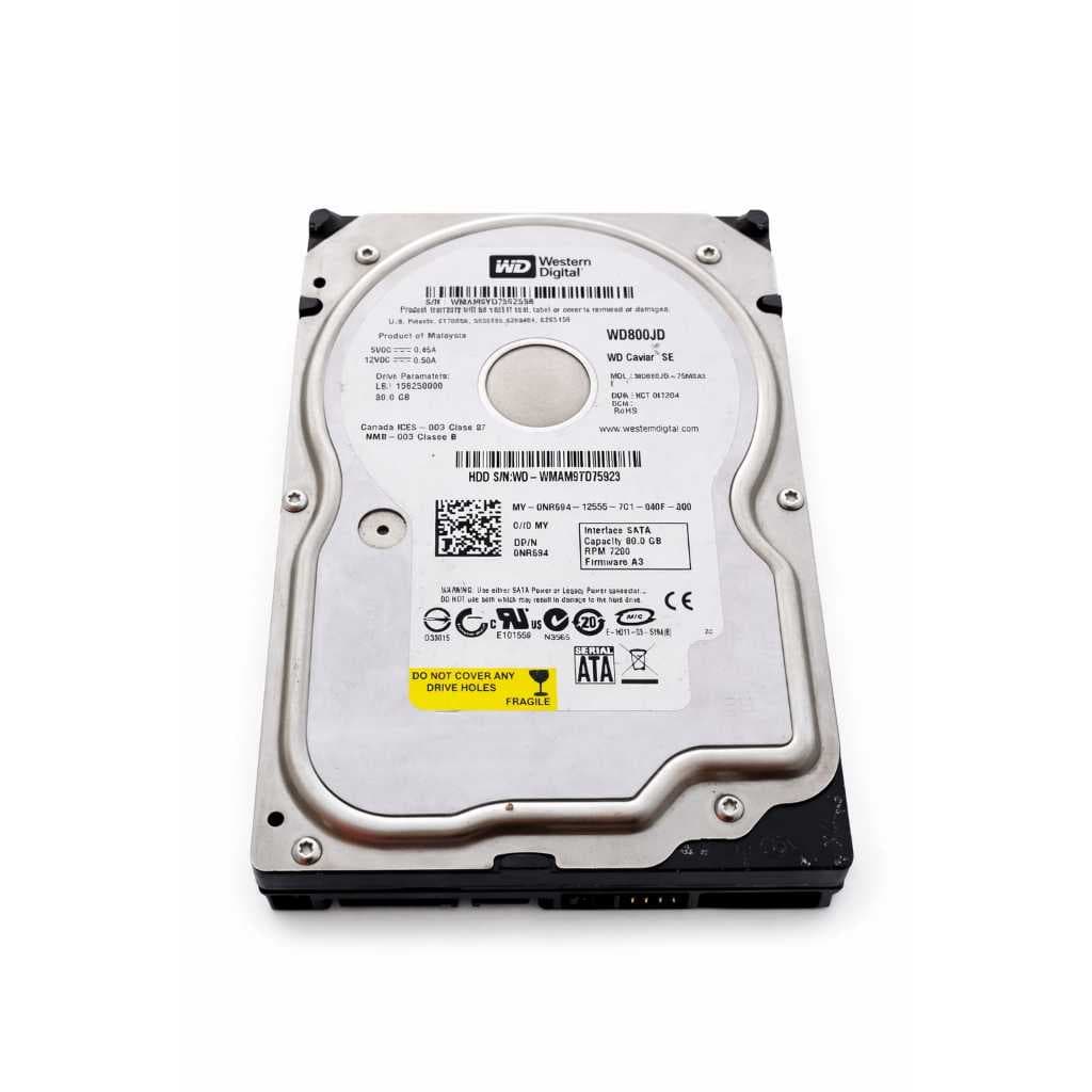 Disco Rígido Interno Wd Caviar 80gb Sata I 3,5 Desktop Wd800bd/jd - Western Digital. Prateado