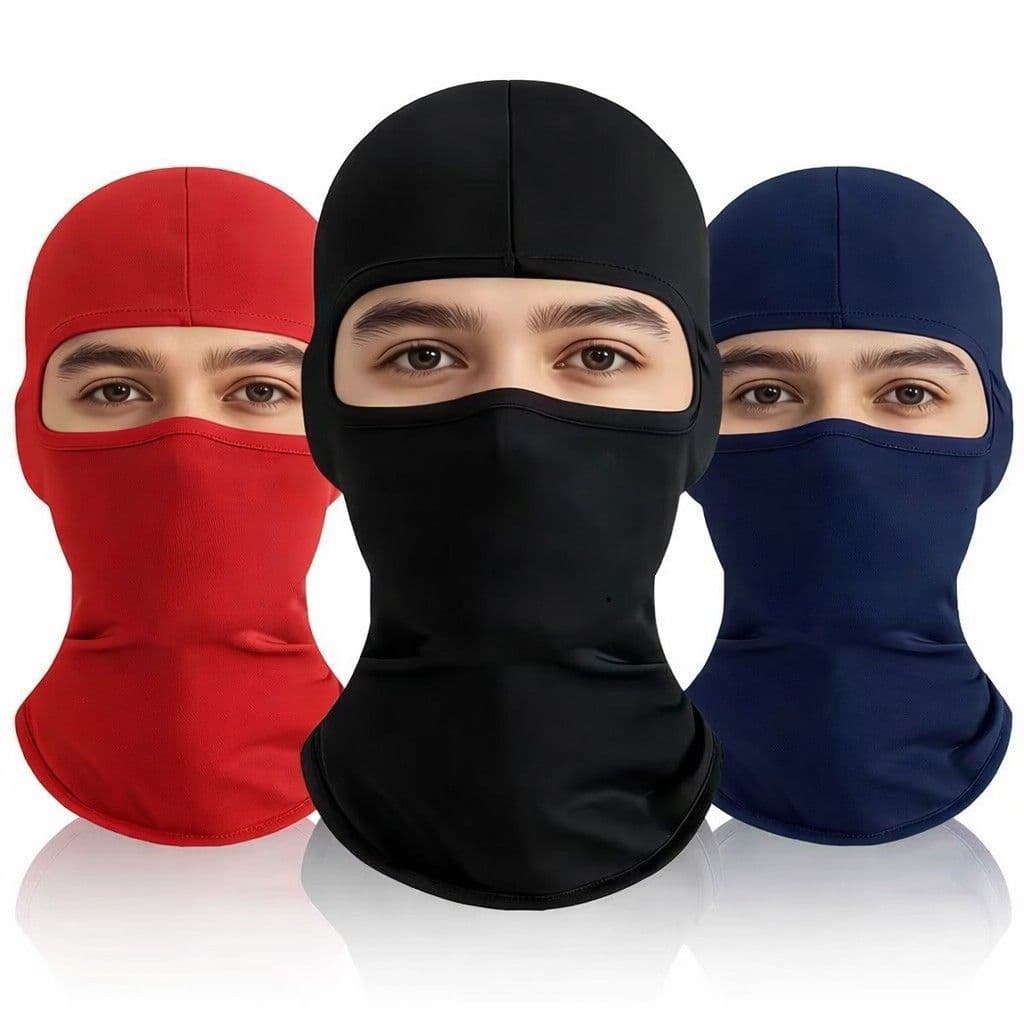 Kit 3 Touca Ninja Balaclava Toca UV+50 Proteção Solar Térmica Motoqueiro Motoboy touca preta
