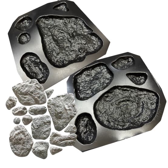 Molde Forma Abs 10Pedra Moledo Gesso Cimento Rústico